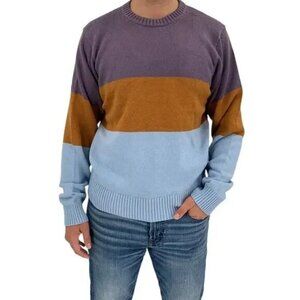 NWT AYR The Yachty Moma Mens Purple Tan Blue Colorblock Sweater
